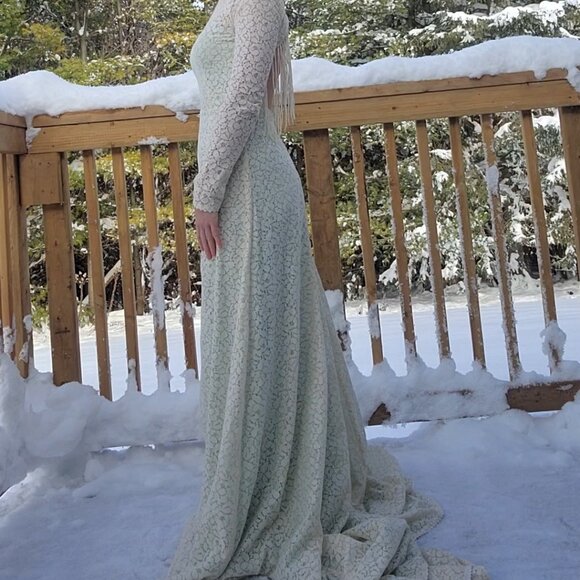 Boho lace wedding dress size 4-6 - Picture 5 of 16